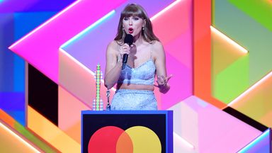 Taylor Swift was named global icon at this year's Brits